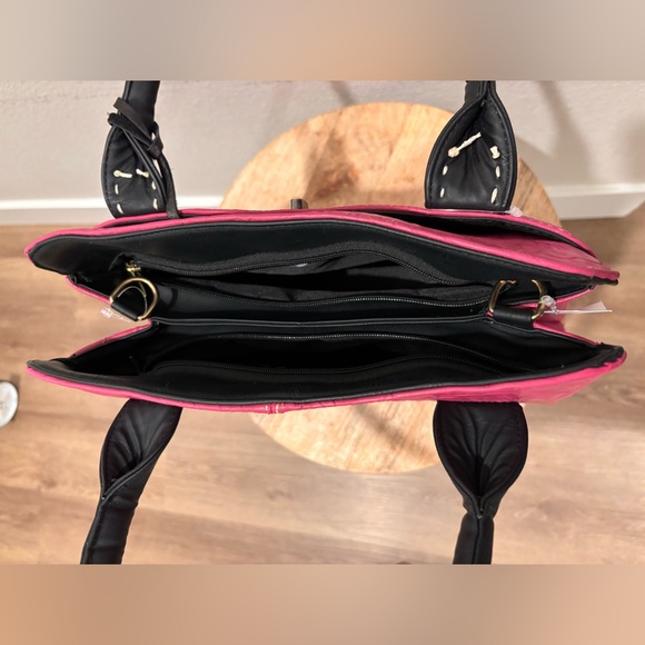 Pink Embossed Handbag - Picture 4 of 4